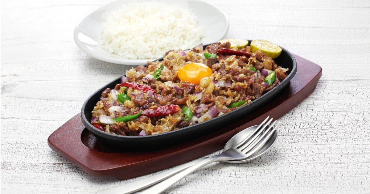 Filipino Food Sizzling Pork Sisig