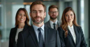 A modern depiction of lawyers in Fortitude Valley's vibrant legal scene.