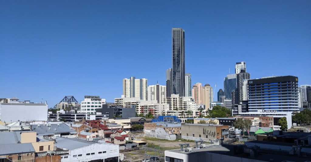 Rooftop Bar View Overlooking Brisbane City